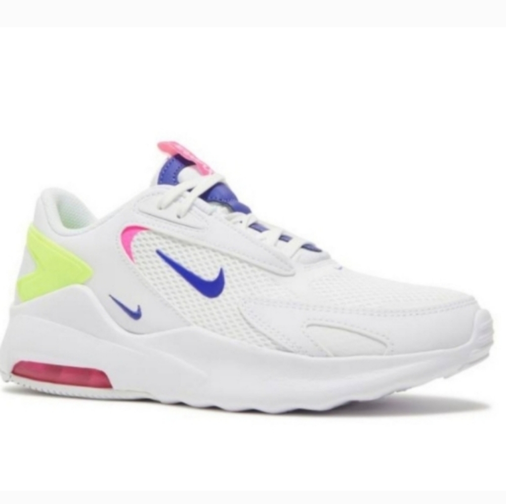 Nike Air Max Bolt AMD Sneakers Low Cut Wht Indigo Burst Pink Blast Volt Sz 8 Wmn